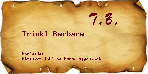 Trinkl Barbara névjegykártya